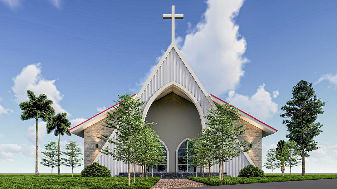 Church design visualisation supplied by Aveo